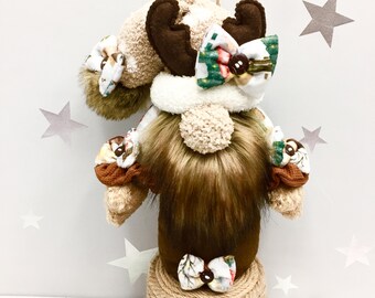 Handmade Winter Gnomes, Festive Christmas Home Decor Accent, Holiday Tier Tray