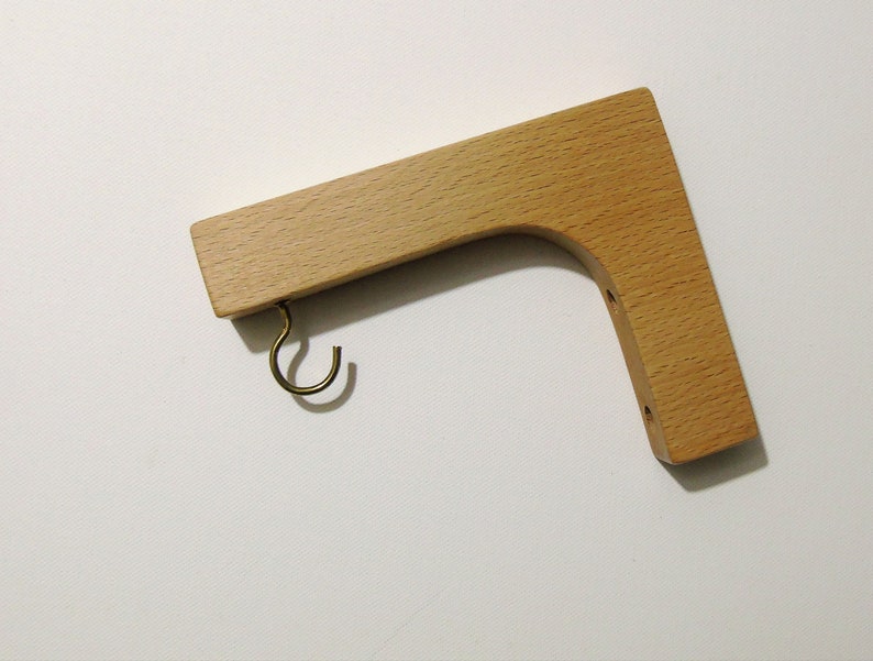 Plant Hanger Macrame Holder Square Beech Hook Simple Design Bracket Wood Wall Hooks Kitchen Decor Hanging Planter Holder