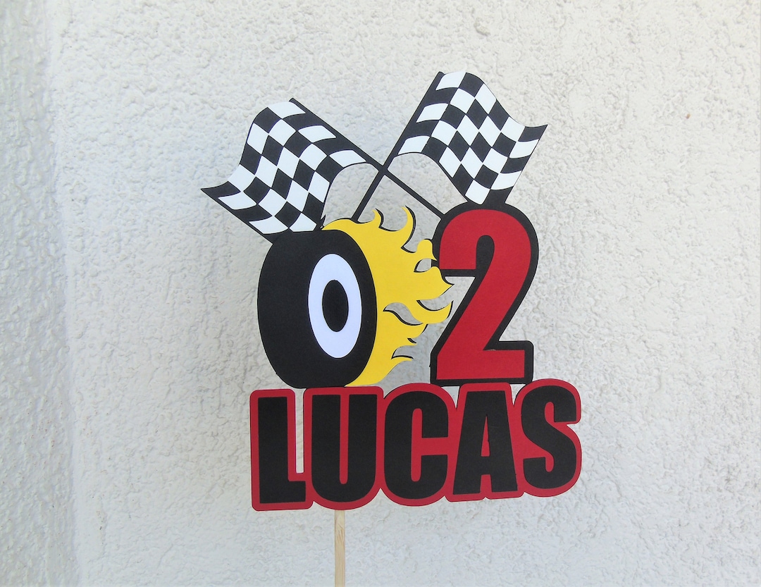 Décoration Pour Gâteau D'anniversaire Voiture De Course : Drapeau à Damier, Thème Course - France