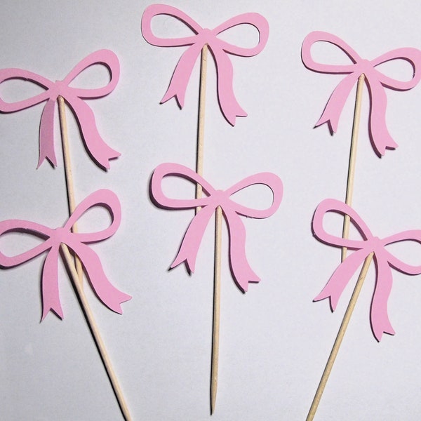 Bow Cupcake Toppers - Etsy