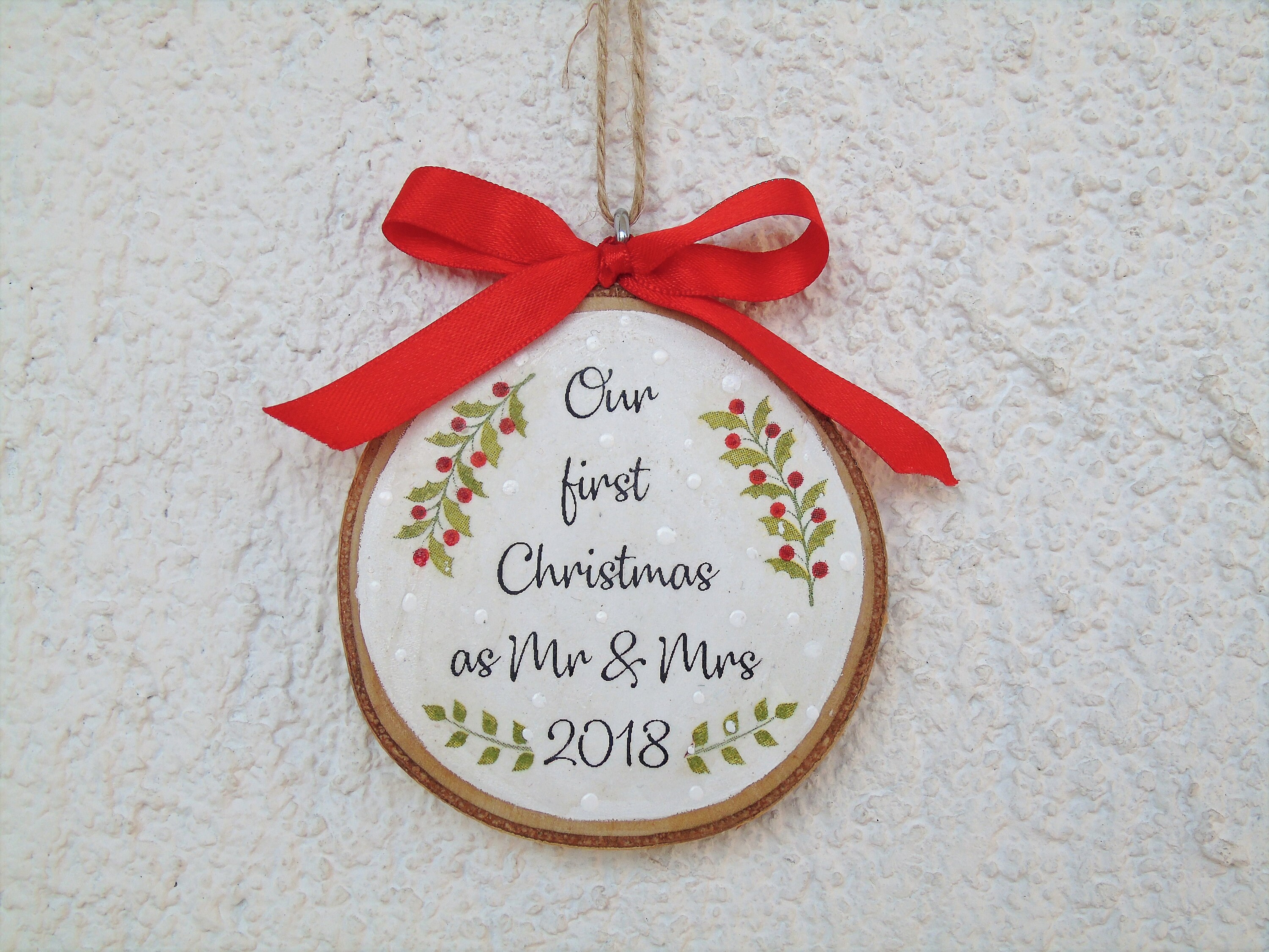 Our First Christmas Ornament Newlywed Ornament Wedding Gift Etsy