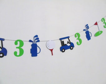 Golf Birthday Garland, Hole in One 1st Birthday Garland,  Birthday Party Prop, Golf One Banner, Smash Cake Backdrop, Golf Decoration