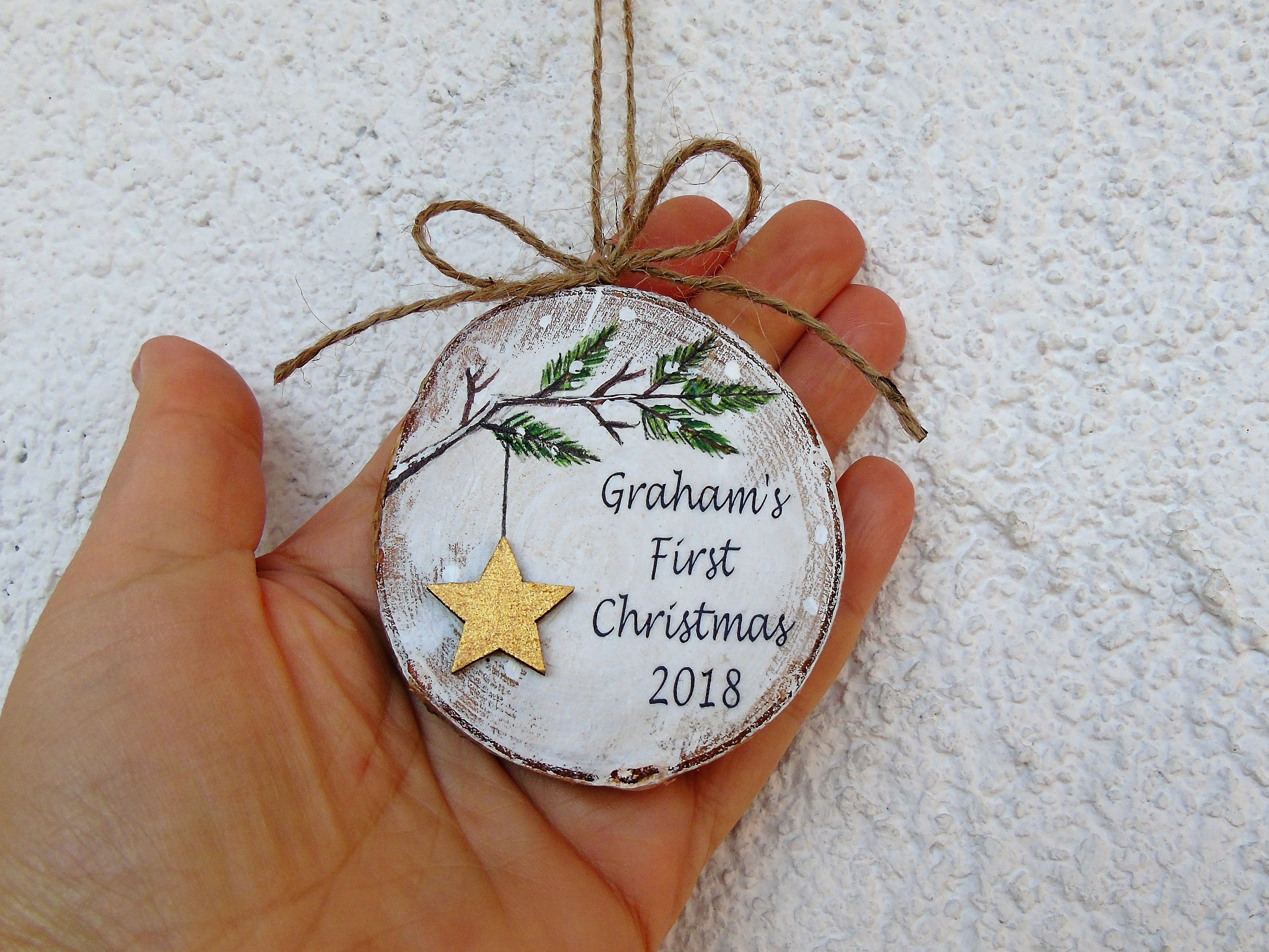 Baby's 1st Christmas Baby's First Christmas Ornament Etsy