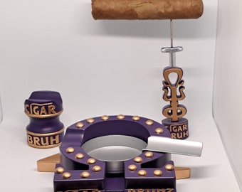 Massively OWT - Cigar Bruh Astray, Cigar Rest and Nubber Set -  Omega Psi Phi, Fraternity Gift, Que Dawg, Dog, RQQ, 1911, Probate Gift