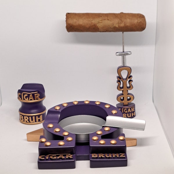 Massively OWT - Cigar Bruh Astray, Cigar Rest and Nubber Set -  Omega Psi Phi, Fraternity Gift, Que Dawg, Dog, RQQ, 1911, Probate Gift