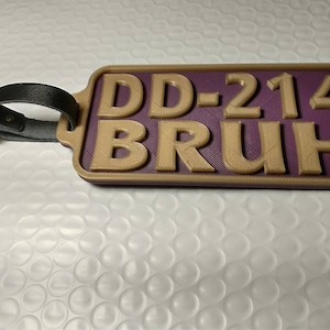 Massively OWT &quot;DD 214 Bruh!&quot; Luggage Tag -  Omega Psi Phi, fraternity Gift, Que Dawg, Dog 46, RQQ, 1911, Probate Gift, Neophyte Gift, 