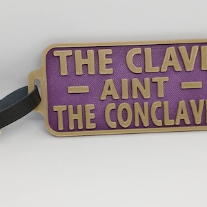 Omega Psi Phi &quot;Clave aint Conclave&quot; Luggage Tag -  Omega Psi Phi, fraternity Gift, Que Dawg, RQQ, 1911, Probate Gift, Neophyte Gift, 