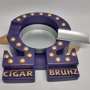 Massively OWT Cigar Bruhz Ashtray -  Omega Psi Phi, Personal Cigar Bruh, ashtray, Probate Gift, Dawg, Dog, ROO, Eleven, Gift, Neophyte, 