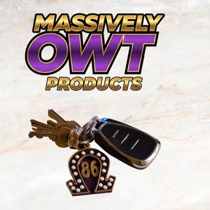 Massively OWT - "Crossing Year" Omega with Pearls Keychain -  Probate Gift, Omega Psi Phi, ROO, Eleven, Gift, Neophyte, 