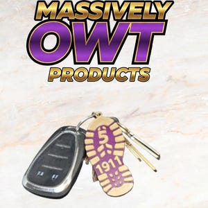 Massively OWT - "Boot Print Number" Keychain -  Probate Gift, Omega Psi Phi, ROO, Eleven, Gift, Neophyte, 