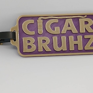 Omega Psi Phi &quot;Cigar Bruhz II&quot; Luggage Tag -  Omega Psi Phi, fraternity Gift, Que Dawg, cigar bruh, RQQ, 1911, Probate Gift, Neophyte Gift, 