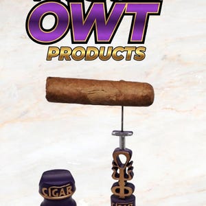 Massively OWT - Cigar Bruh Cigar Rest and Nubber Set -  Omega Psi Phi, Fraternity Gift, Que Dawg, Dog, RQQ, 1911, Probate Gift, Neophyte