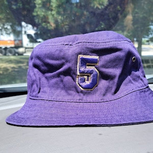 Massively OWT - S/M Embordered Numbered Bucket Hat with purple and gold number -  Omega Psi Phi, Probate Gift, ROO, Eleven, Gift, Neophyte 