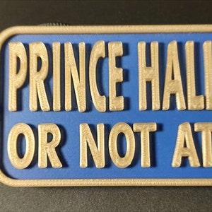 Masonic Luggage Tag - Prince Hall or Not at All - Traveler, Square, PHA, Prince Hall, SMIB, Mason, 2B1ASK1