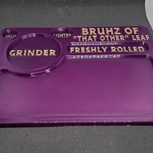 Massively OWT Bruhz of quot that Other Leaf quot Purple and Gold Rolling Tray Massively OWT Bruhz of quot that Other Leaf quot Purple and Gold Rolling Tray
