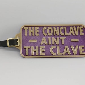 Omega Psi Phi &quot;Conclave aint Clave&quot; Luggage Tag -  Omega Psi Phi, fraternity Gift, Que Dawg, RQQ, 1911, Probate Gift, Neophyte Gift, 