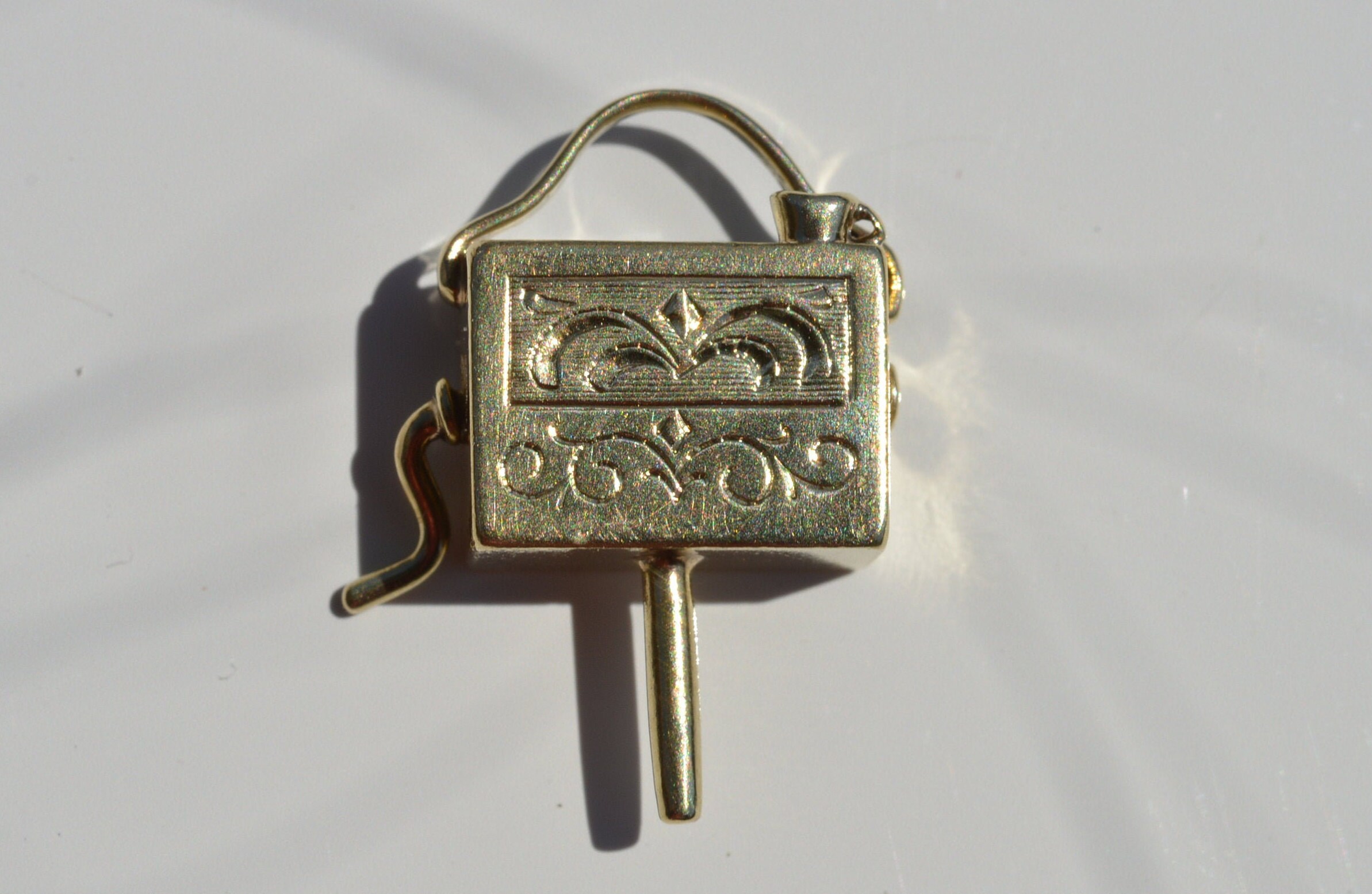Music Box Charm, Antique 14k Music Box Charm, Gold Charm Etsy
