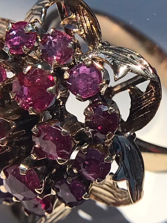 14k ruby domed ring, vintage ruby ring, large rub… - image 8