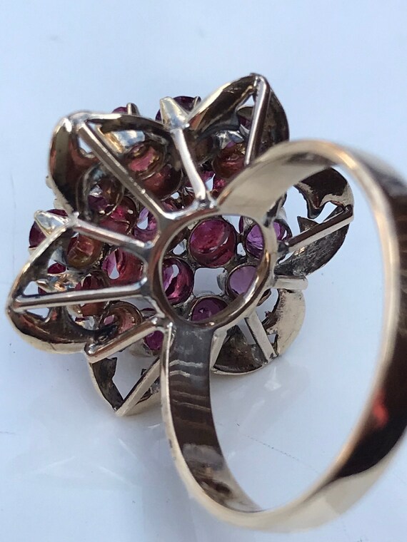 14k ruby domed ring, vintage ruby ring, large rub… - image 5