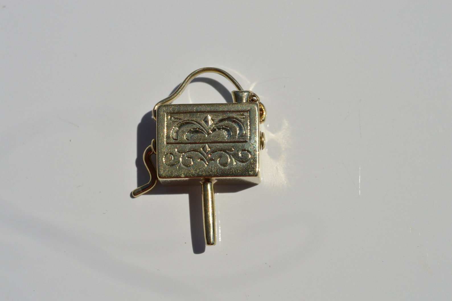 Music Box Charm, Antique 14k Music Box Charm, Gold Charm Etsy