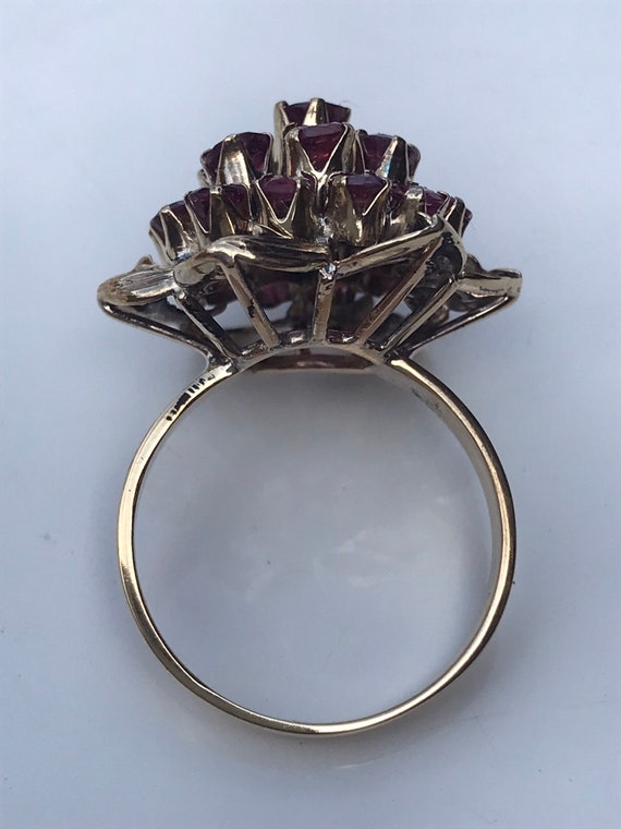 14k ruby domed ring, vintage ruby ring, large rub… - image 10