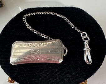 Sterling belt and watch chain, pocket watch chain