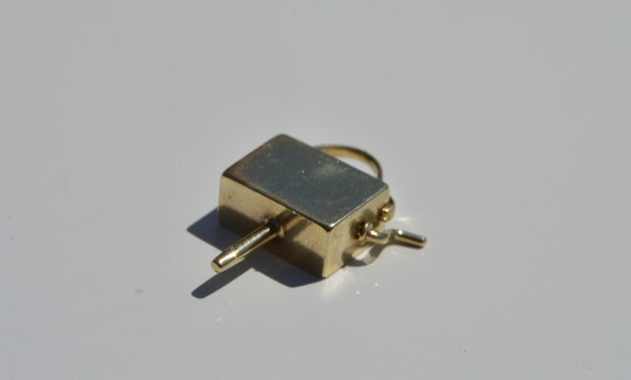 music box charm, antique 14k music box charm, Gol… - image 6