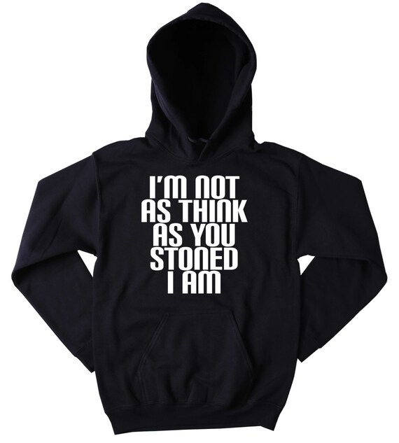 Mens Fleece Hoodie Im on One Marijuana Smoker Wool Warm Soft Winter Gift Pullover Hooded Sweatshirt