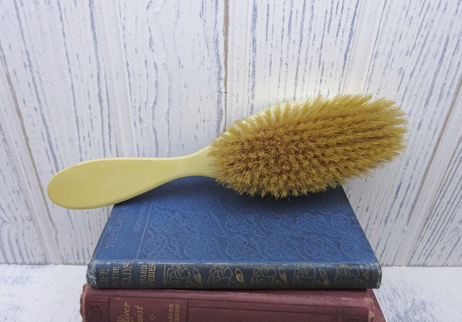 Antique Hair Brush Natural Bristles Celluloid French Ivory. Etsy