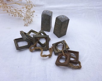 Soportes para pies de muebles antiguos recuperados y dos pies, arte y artesanía, metalistería, restauración de muebles, piezas para modelismo, escultura en metal