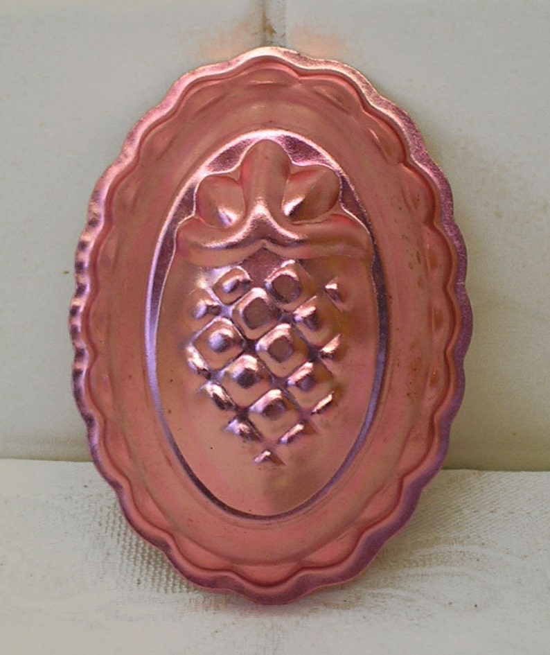 Vintage jelly mould pineapple pink anodised Aluminum jello Etsy