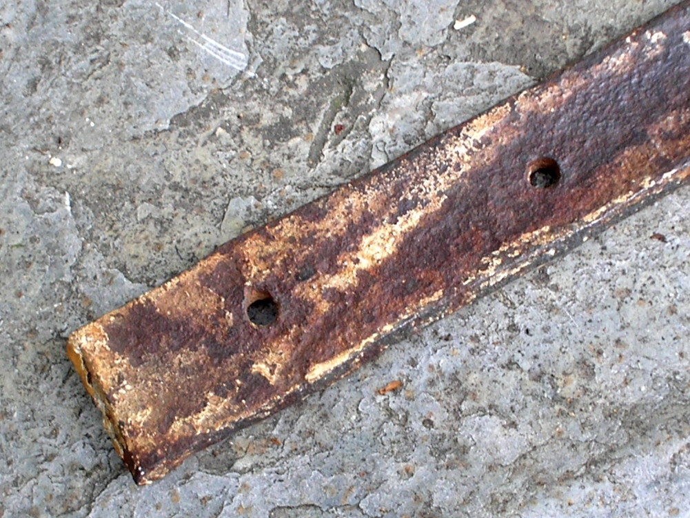 Antique Iron Strap Salvaged Rusty Bar Industrial Farmyard - Etsy