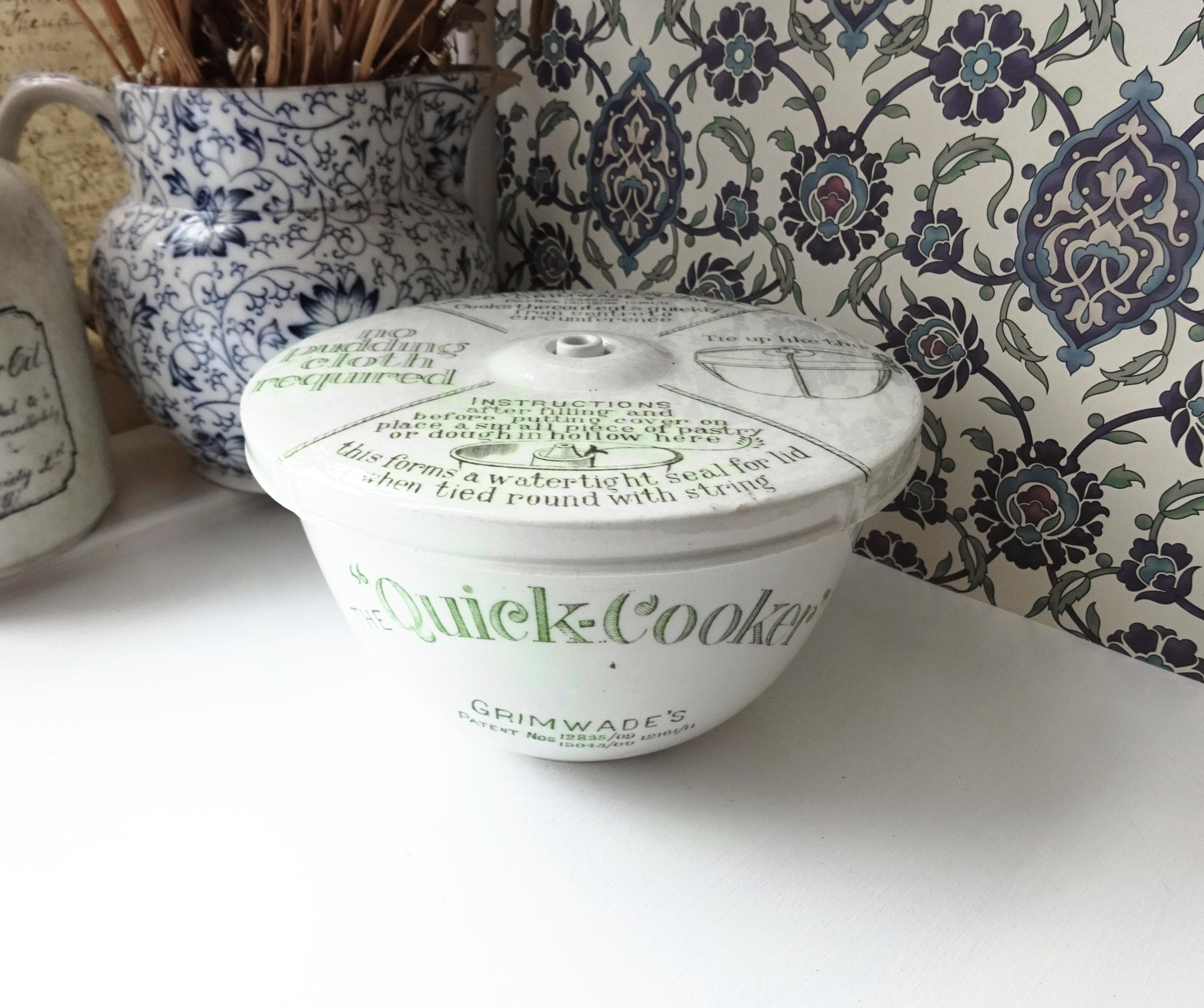 Antique Grimwade's Quick Cooker C 1911. Ironstone 1 Pint Pudding