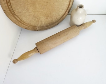 Antiker Teigroller, Nudelholz, Nudelholz, Nudelholz, Teigrolle, Gebäck, Backen, Kitchenalia, Küchenutensil, Retro Küche, Cottage, Bauernhaus