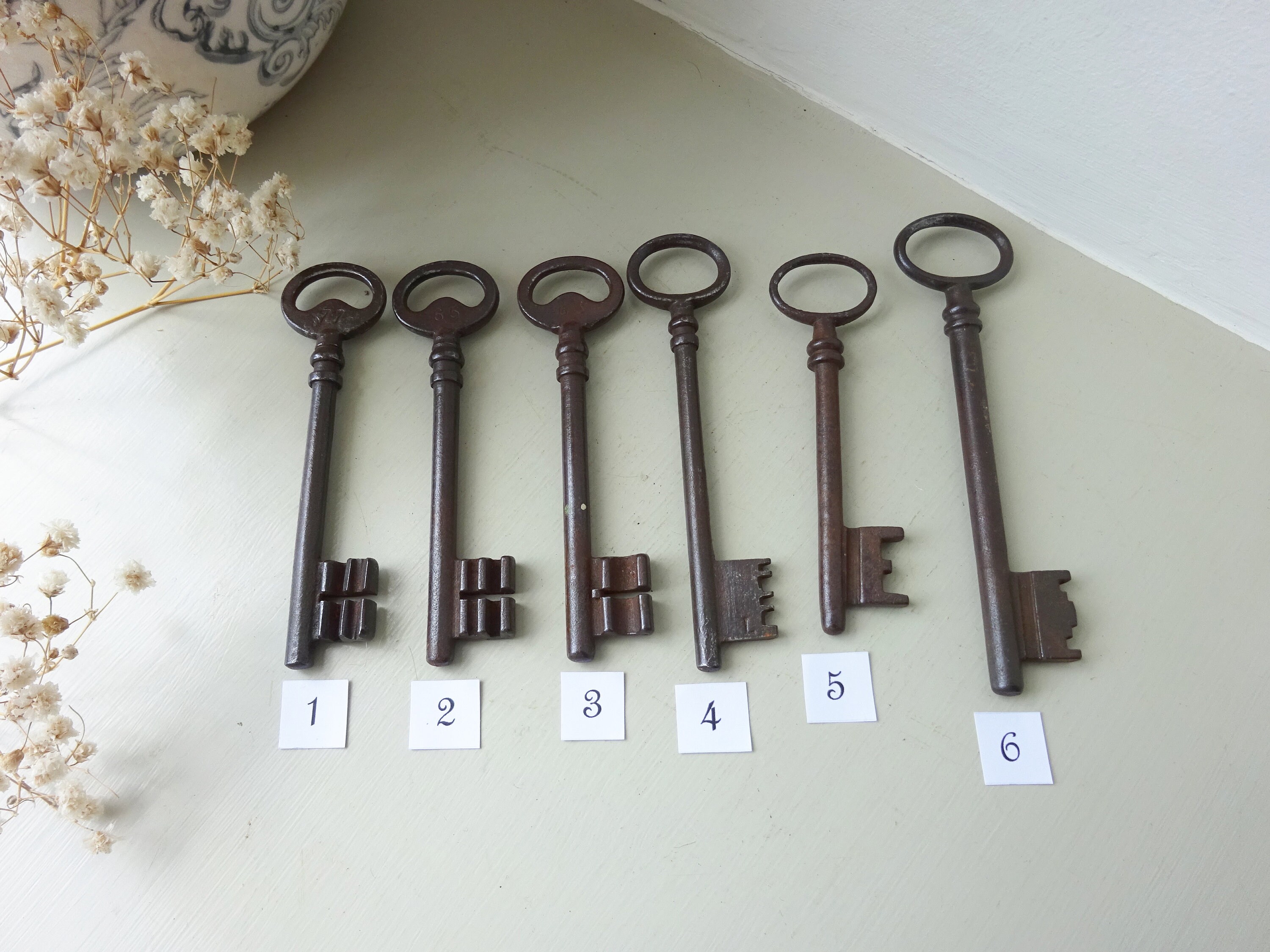 Antiker Schlüssel x 1, große Skelettschlüssel aus dem 18. oder 19