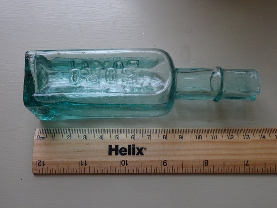 Antique Aqua Bottle Boro Royal Sauce, Rare Burst Lip Sauce Bottle, Shear  Top, Aqua Bottle With Long Neck, Embossed Square Bottle, Bud Vase 