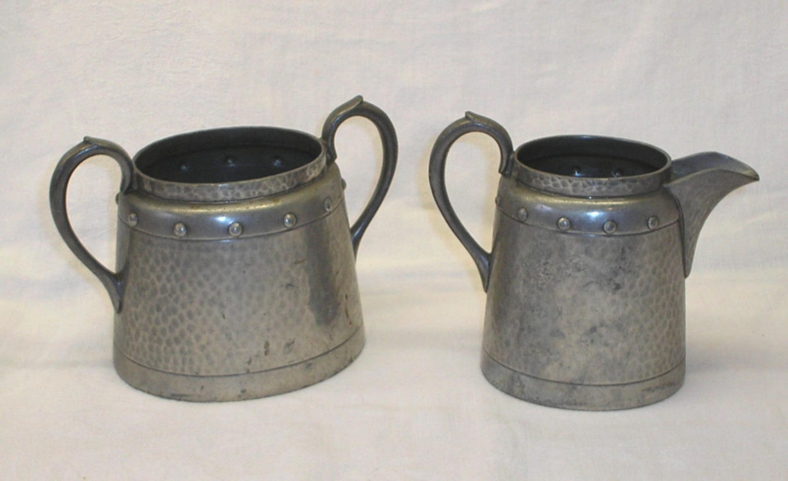 Vintage Don Pewter Sugar Bowl and Creamer Jug 1920s 1930s. Etsy