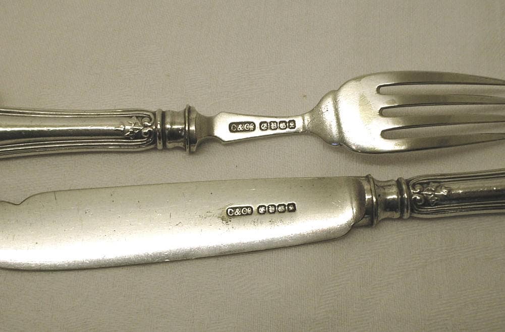 Antique silver plated fish knife and fork Creswick & Co Etsy