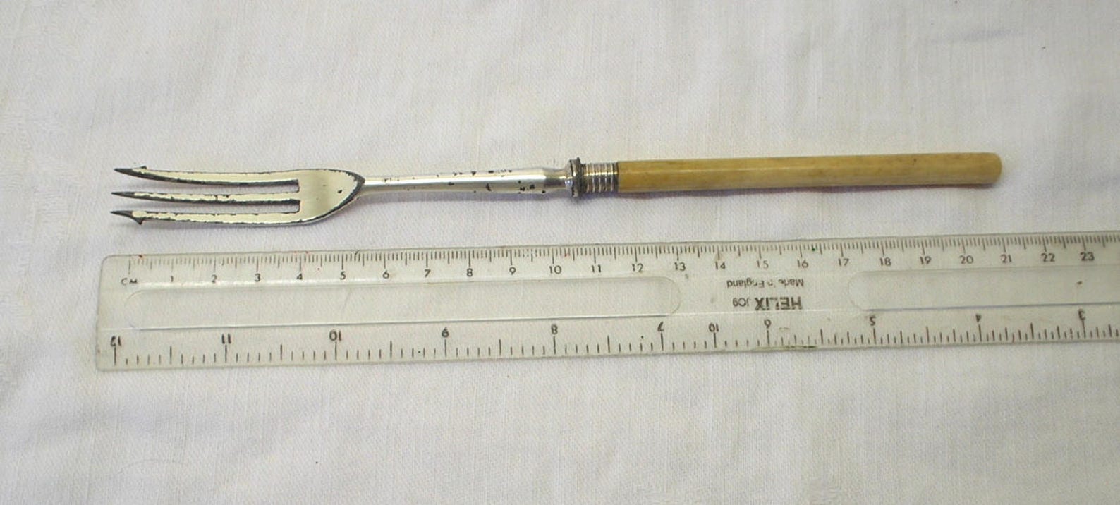 Antique Silver Plated Pickle Fork With Bone Handle. Dining Etsy UK