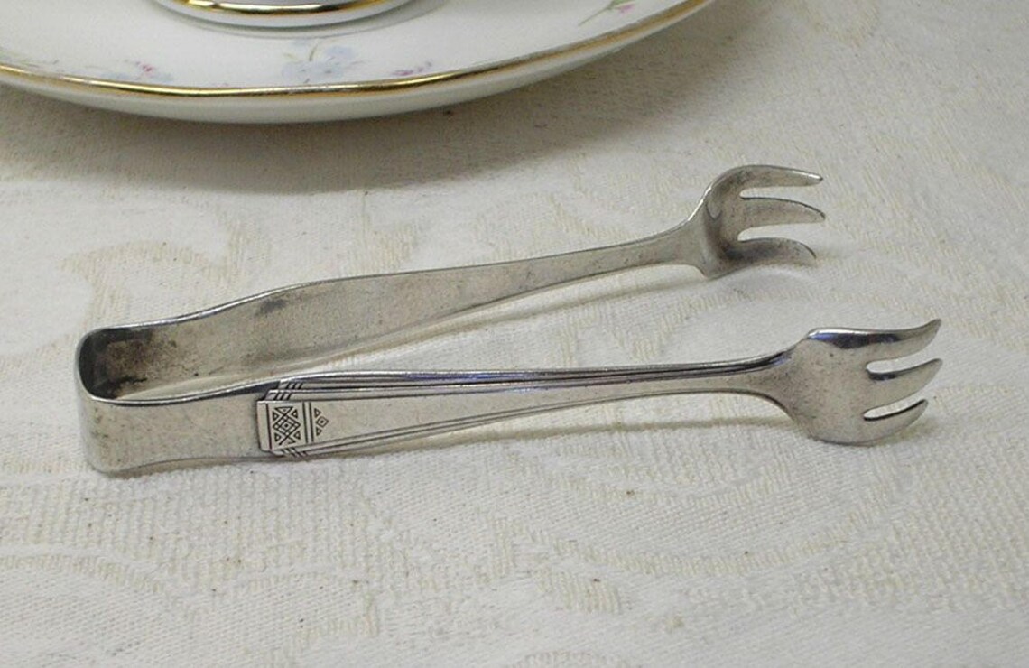 Antique Silver Plated Sugar Tongs by Tudor Plate. Claw Sugar Etsy UK