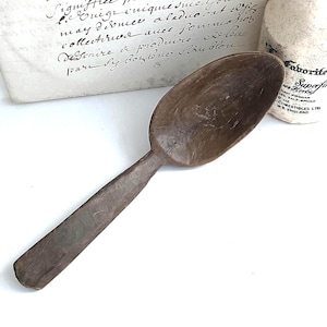 Antique Swedish hand carved wooden sauce ladle, 19th century kitchenalia, rustic beech wood serving spoon, farmhouse decor, cottagecore