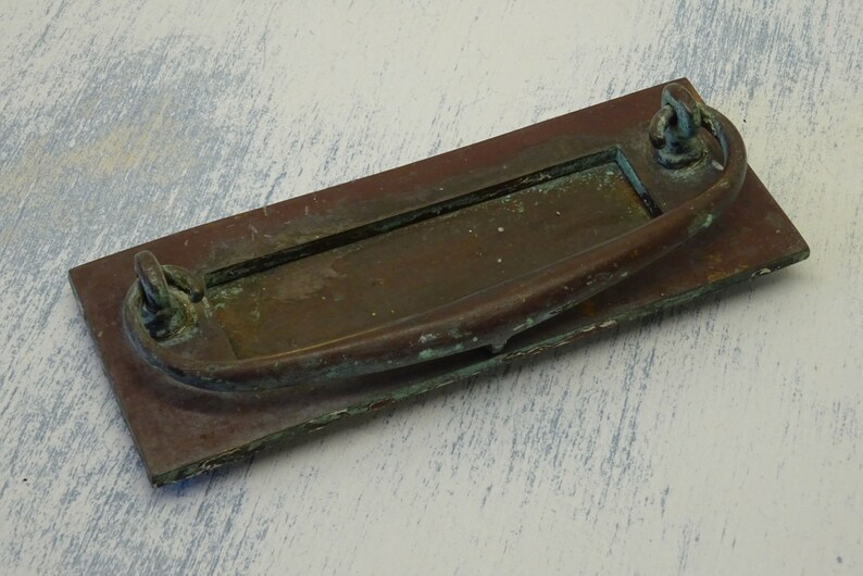 Vintage Copper Letter Flap Door Knocker Mail Box Slot Flap Etsy