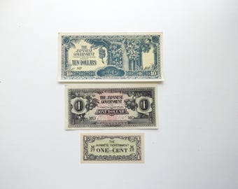 The Japanese Government 10 Ten Dollars MP Banknote Currency - Etsy