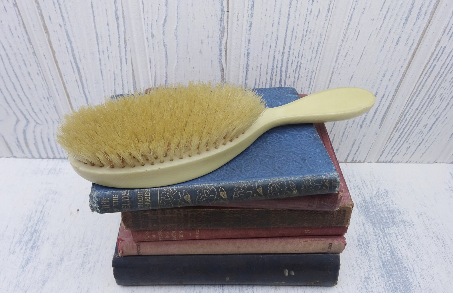 Antique Hair Brush Natural Bristles Celluloid French Ivory. Etsy