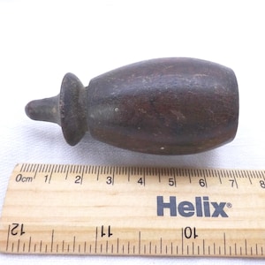 Antique wood finial, small furniture finial, treen knob, old hand turned wood finial, salvaged carpentry, salvage, furniture restoring,