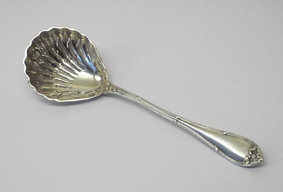 silver sugar sifter spoon