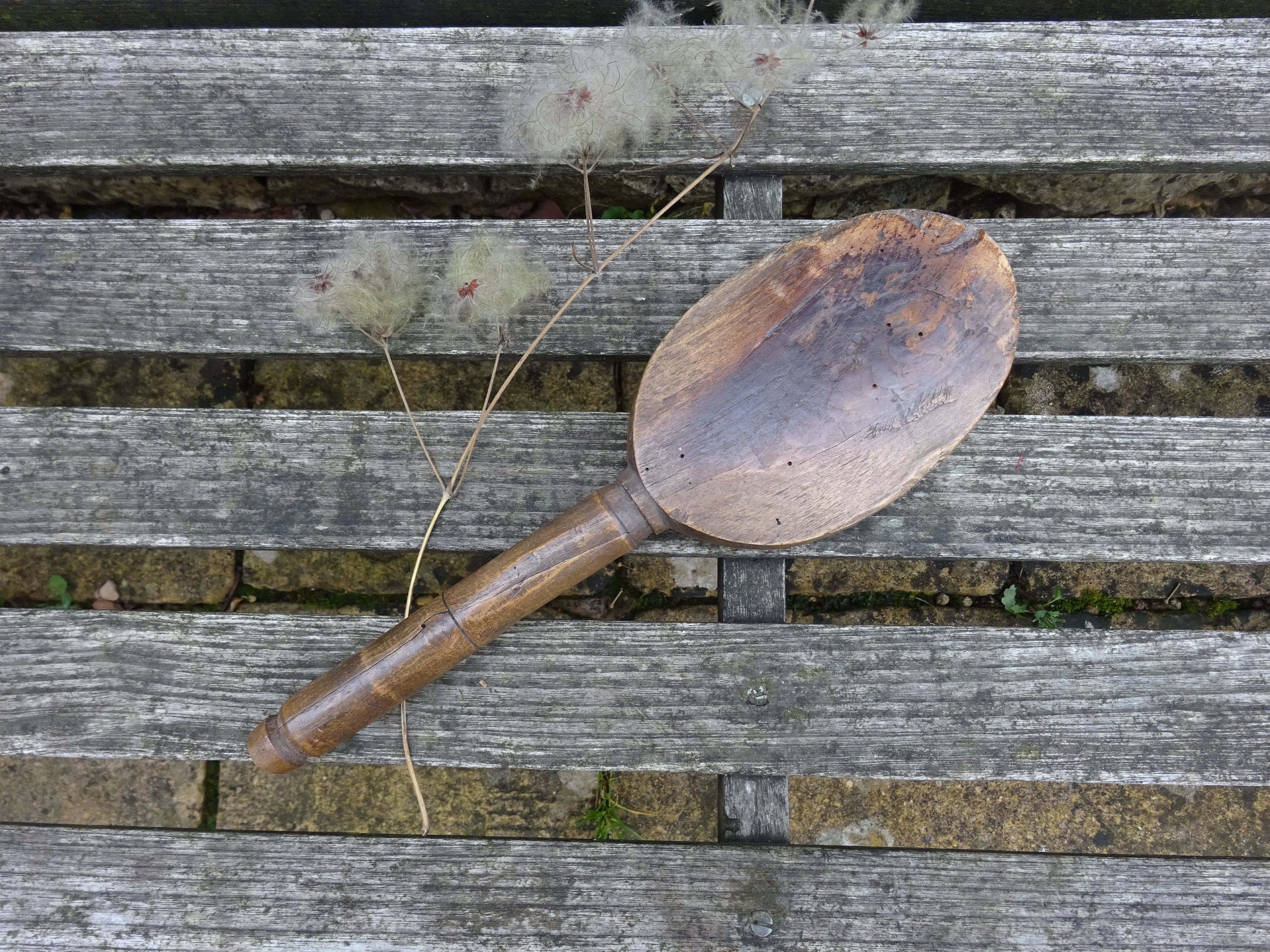 Antique Wooden Butter Paddle Butter Spoon Large Wood Mixing - Etsy