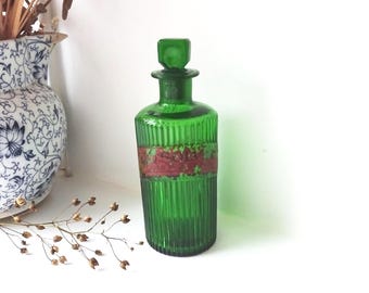 緑色のガラス毒瓶 19世紀 - Etsy 日本