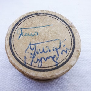 Antieke apotheekpillendoos, klein kartonnen pillendoosje. Lymington, tabletdoos, verzamelobject apotheek, verzamelobject drogisterij