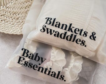 Hospital Bag Organizers - Multiple Sizes. 15 Reusable, Resealable Bags for Maternity Bag, Baby Shower Gift,